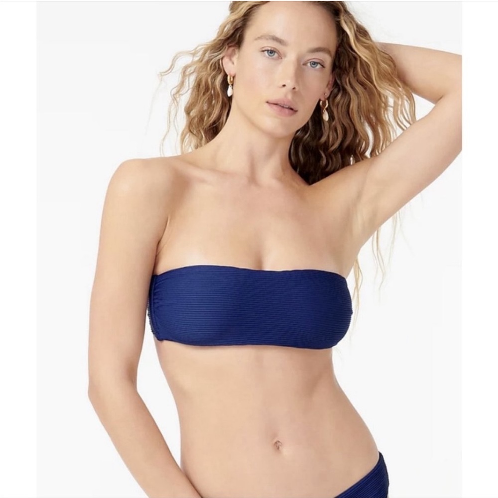 J. Crew Ribbed Bandeau Bikini Set